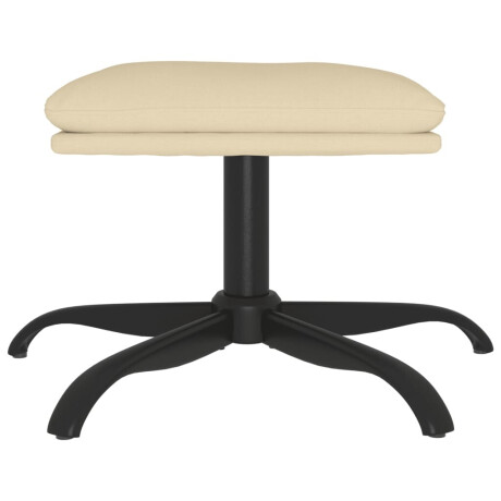 vidaXL Voetenbank 60x60x36 cm stof crèmekleurig afbeelding3 - 1