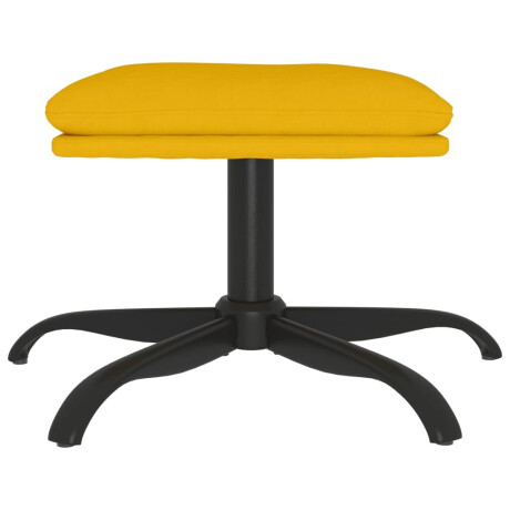 vidaXL Voetenbank 60x60x36 cm fluweel mosterdgeel afbeelding3 - 1