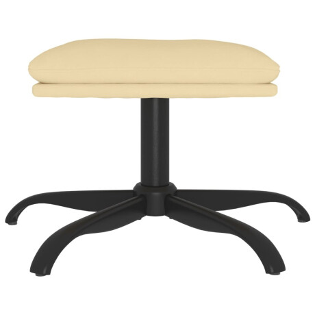 vidaXL Voetenbank 60x60x36 cm fluweel crèmewit afbeelding3 - 1