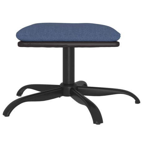 vidaXL Voetenbank 60x60x36 cm stof en kunstleer blauw afbeelding3 - 1