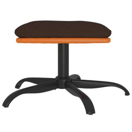 vidaXL Voetenbank 60x60x36 cm stof en kunstleer bruin afbeelding3 - 1