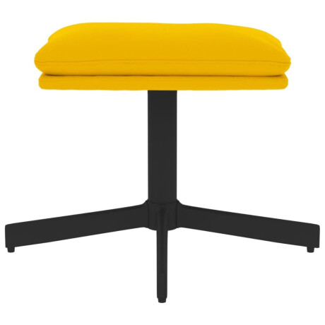 vidaXL Voetenbank 60x60x36 cm fluweel mosterdgeel afbeelding3 - 1