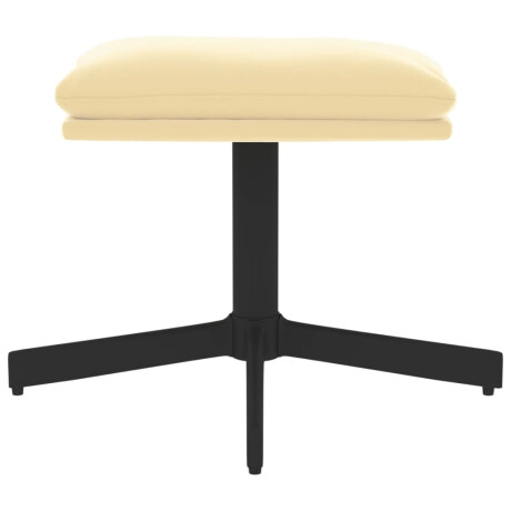 vidaXL Voetenbank 60x60x36 cm fluweel crèmewit afbeelding3 - 1