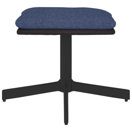 vidaXL Voetenbank 60x60x36 cm stof en kunstleer blauw afbeelding3 - 1