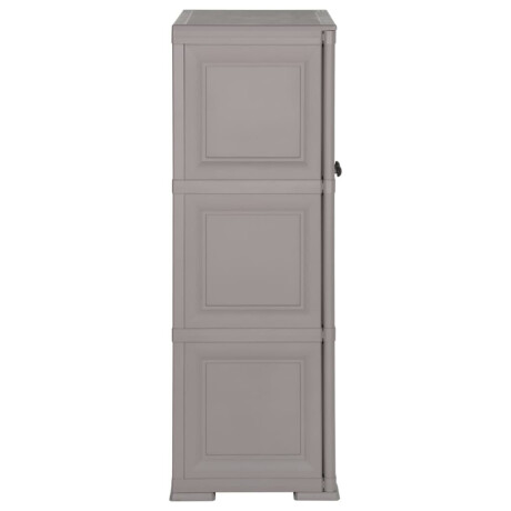 vidaXL Opbergkast hout-look 79x43x125 cm kunststof grijs afbeelding3 - 1