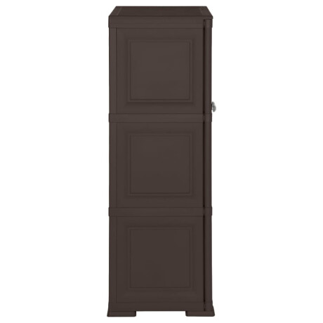 vidaXL Opbergkast hout-look 79x43x125 cm kunststof bruin afbeelding3 - 1
