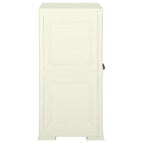 vidaXL Opbergkast hout-look 79x43x85,5 cm kunststof vanille-ijskleurig afbeelding3 - 1