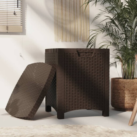 vidaXL Tuinbox 39x39x46 cm PP rattan bruin afbeelding3 - 1