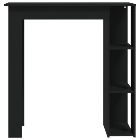 vidaXL Bartafel met schap 102x50x103,5 cm bewerkt hout zwart afbeelding3 - 1