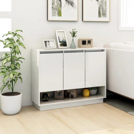 vidaXL Dressoir 97x31x75 cm bewerkt hout wit afbeelding3 - 1