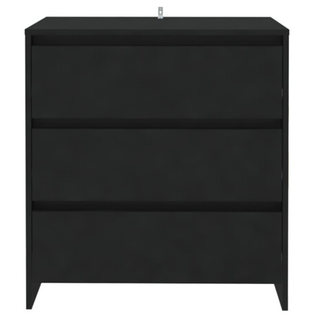 vidaXL Dressoir 70x41x75 cm bewerkt hout zwart afbeelding3 - 1