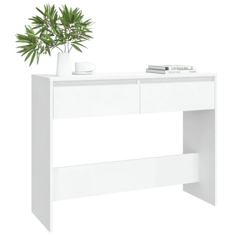 vidaXL Wandtafel 100x35x76,5 bewerkt hout wit afbeelding3 - 1
