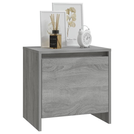 vidaXL Nachtkastje 45x34x44,5 cm bewerkt hout grijs sonoma eikenkleur afbeelding3 - 1