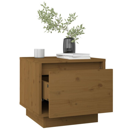 vidaXL Nachtkastje 35x34x32 cm massief grenenhout honingbruin afbeelding3 - 1