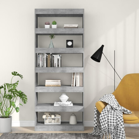 vidaXL Boekenkast/kamerscherm 80x30x198 cm bewerkt hout betongrijs afbeelding3 - 1