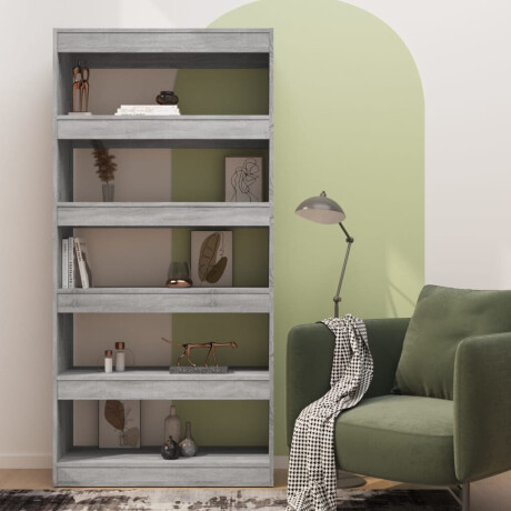 vidaXL Boekenkast/kamerscherm 80x30x166 cm bewerkt hout grijs sonoma afbeelding3 - 1