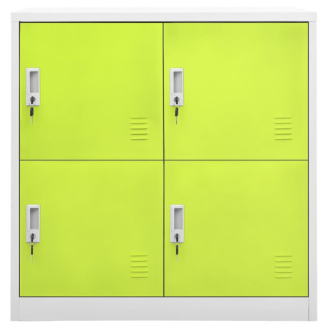 vidaXL Lockerkasten 5 st 90x45x92,5 cm staal lichtgrijs en groen afbeelding3 - 1