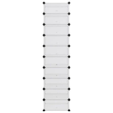 vidaXL Schoenenrek 44x32x174 cm polypropeen transparant afbeelding3 - 1