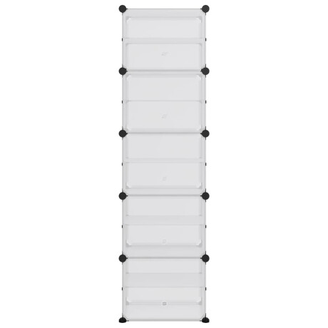vidaXL Schoenenrek 44x31,5x153,5 cm polypropeen transparant afbeelding3 - 1