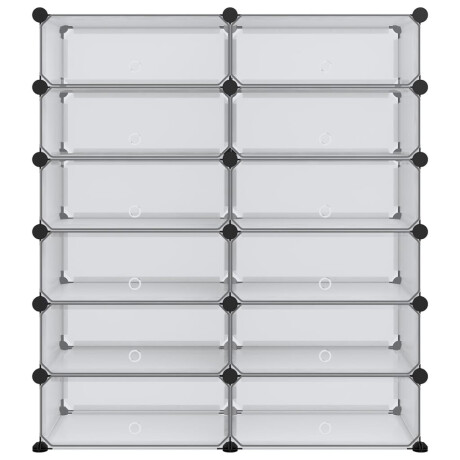 vidaXL Schoenenrek 94,5x36,5x106 cm polypropeen transparant afbeelding3 - 1