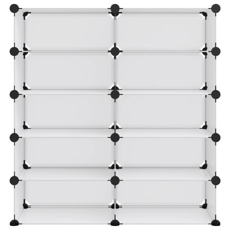 vidaXL Schoenenrek 84x32x88,5 cm polypropeen transparant afbeelding3 - 1