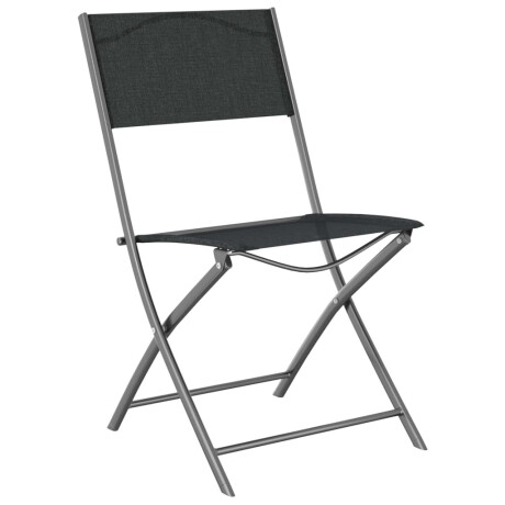 vidaXL Tuinstoelen inklapbaar 2 st staal en textileen zwart afbeelding3 - 1