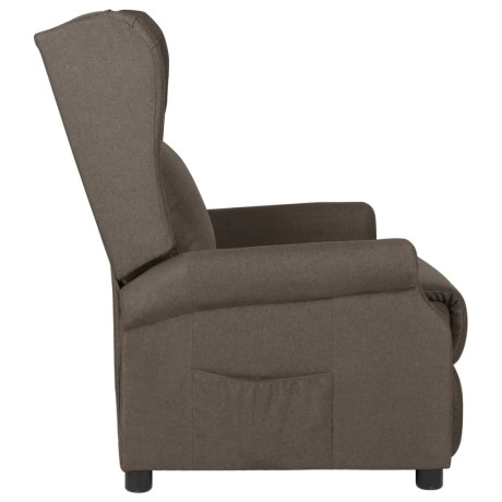 vidaXL Fauteuil verstelbaar stof bruin afbeelding3 - 1