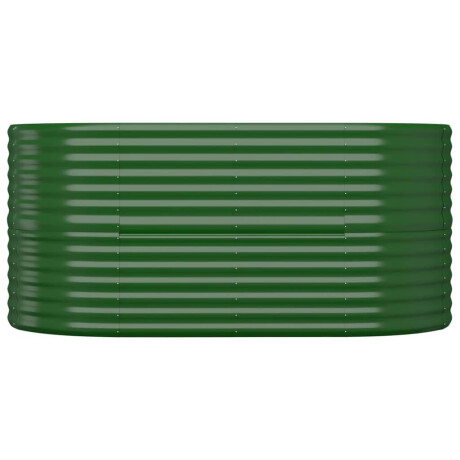 vidaXL Plantenbak 152x80x68 cm gepoedercoat staal groen afbeelding3 - 1