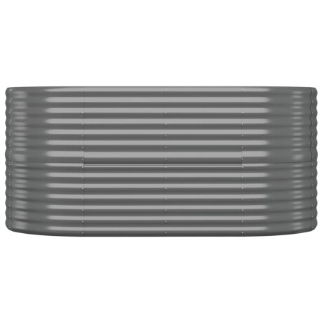 vidaXL Plantenbak 152x80x68 cm gepoedercoat staal grijs afbeelding3 - 1
