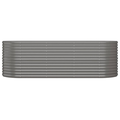 vidaXL Plantenbak 224x80x68 cm gepoedercoat staal grijs afbeelding3 - 1
