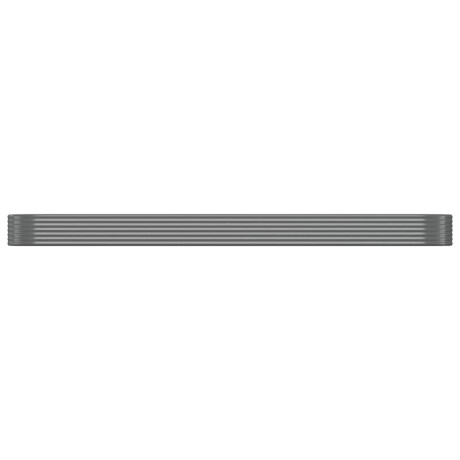 vidaXL Plantenbak 507x100x36 cm gepoedercoat staal grijs afbeelding3 - 1