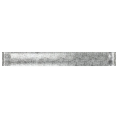 vidaXL Plantenbak 554x100x68 cm gepoedercoat staal zilverkleurig afbeelding3 - 1