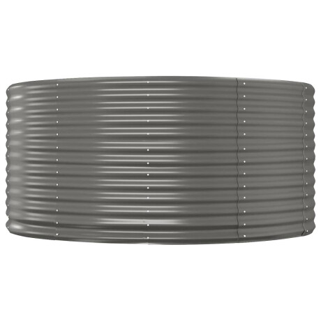 vidaXL Plantenbak 140x140x68 cm gegalvaniseerd staal grijs afbeelding3 - 1