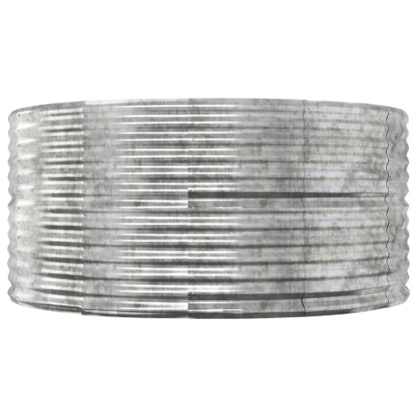 vidaXL Plantenbak 140x140x68 cm gegalvaniseerd staal zilverkleurig afbeelding3 - 1