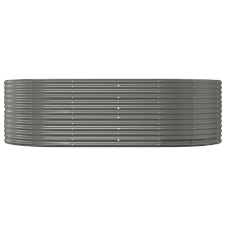 vidaXL Plantenbak 212x140x68 cm gegalvaniseerd staal grijs afbeelding3 - 1