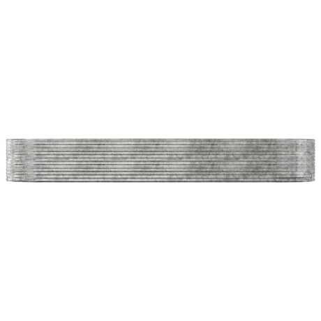 vidaXL Plantenbak 447x140x68 cm gepoedercoat staal zilverkleurig afbeelding3 - 1