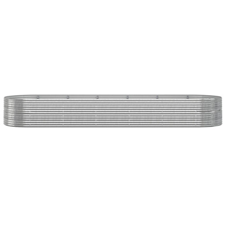 vidaXL Plantenbak 510x140x68 cm gepoedercoat staal zilverkleurig afbeelding3 - 1
