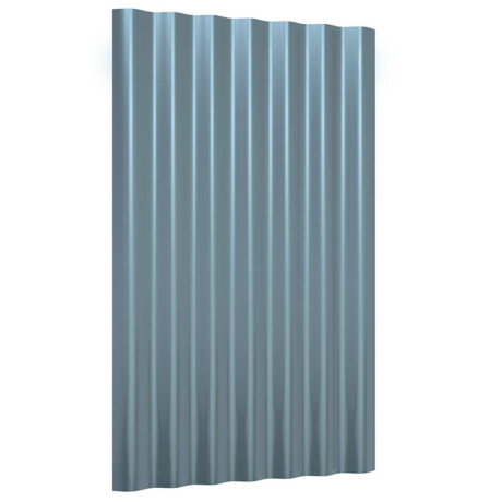 vidaXL Dakpanelen 12 st 60x36 cm gepoedercoat staal grijs afbeelding3 - 1