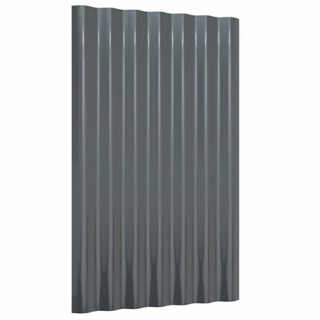 vidaXL Dakpanelen 12 st 60x36 cm gepoedercoat staal antracietkleurig afbeelding3 - 1