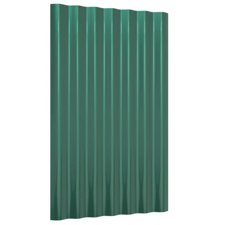 vidaXL Dakpanelen 36 st 60x36 cm gepoedercoat staal groen afbeelding3 - 1