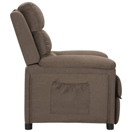 vidaXL Fauteuil verstelbaar stof taupe afbeelding3 - 1
