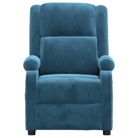 vidaXL Massagestoel fluweel blauw afbeelding3 - 1