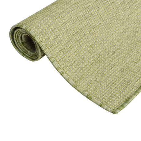 vidaXL Buitenkleed platgeweven 80x150 cm groen afbeelding3 - 1