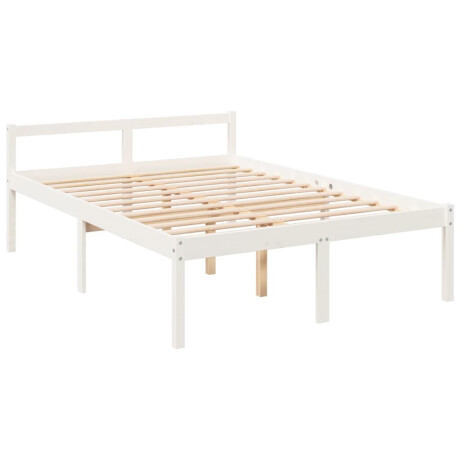 vidaXL Seniorenbed massief grenenhout wit 135x190 cm afbeelding3 - 1
