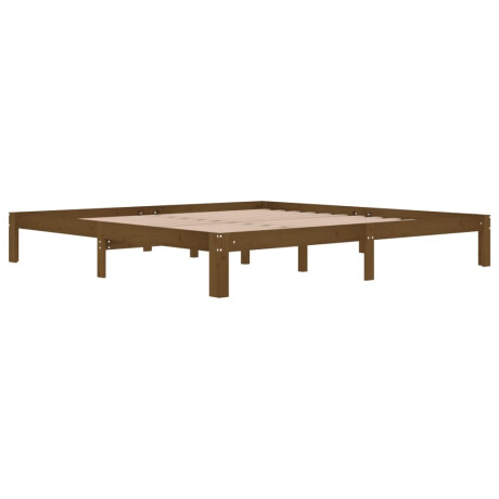 vidaXL Bedframe massief grenenhout honingbruin 200x200 cm afbeelding3 - 1