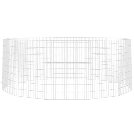 vidaXL Dierenverblijf 12 panelen 54x80 cm gegalvaniseerd ijzer afbeelding3 - 1