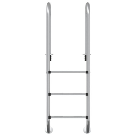 vidaXL Zwembadladder 54x38x158 cm 304 roestvrijstaal afbeelding3 - 1
