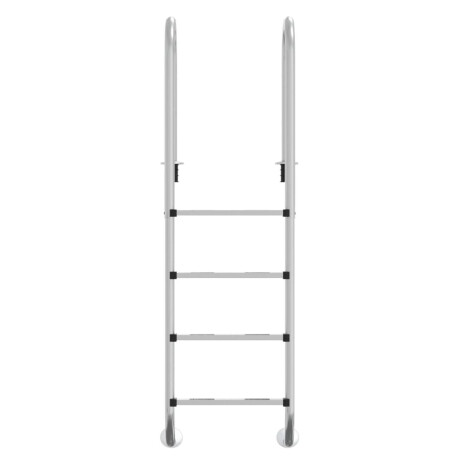 vidaXL Zwembadladder 54x38x184,5 cm 304 roestvrij staal afbeelding3 - 1