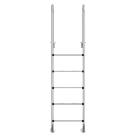vidaXL Zwembadladder 54x38x211 cm 304 roestvrij staal afbeelding3 - 1