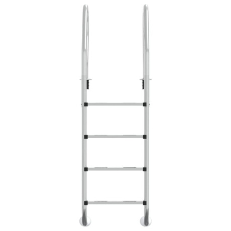 vidaXL Zwembadladder 54x38x184,5 cm 304 roestvrij staal afbeelding3 - 1
